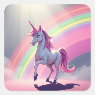 Pretty Unicorn and rainbow Stickers