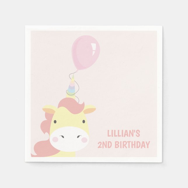 Pretty Unicorn Napkin (Front)