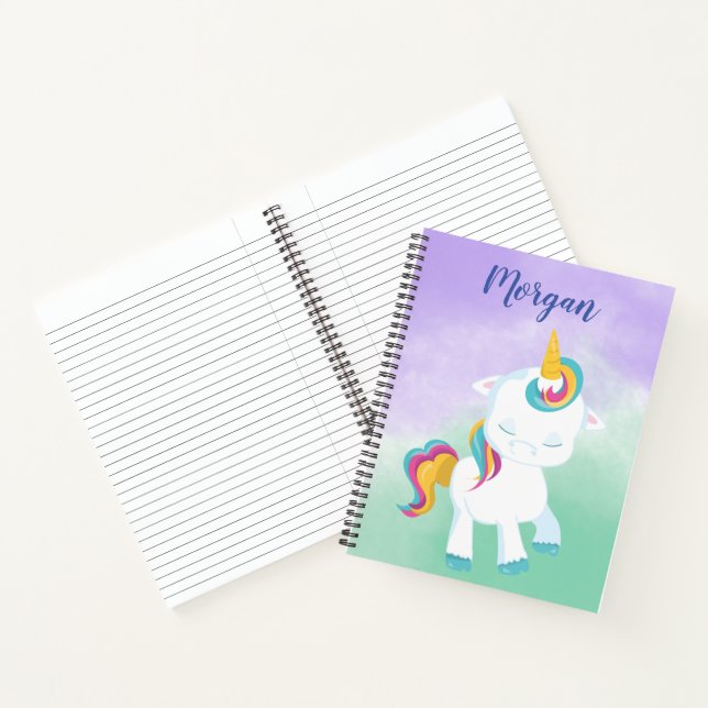 Pretty Unicorn Prancing Notebook (Inside)