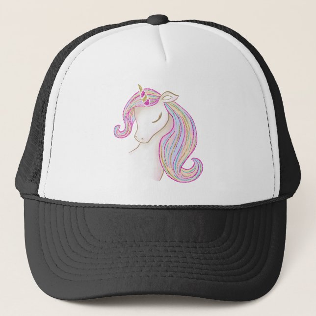 Pretty Unicorn Trucker Hat (Front)