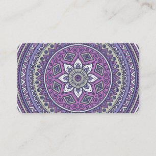 Pretty Unique Purple Mandala Business Card
