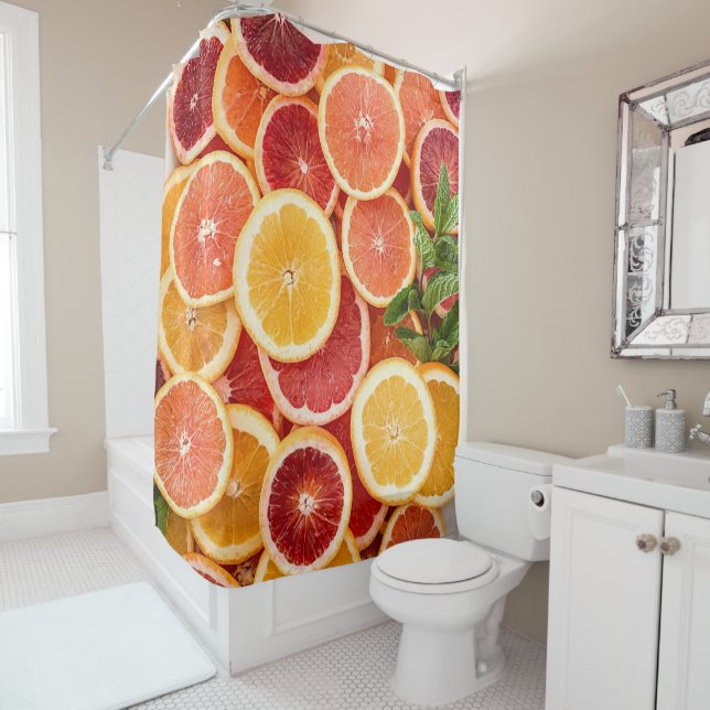 Pretty Vegetables Shower Curtain (In Situ)
