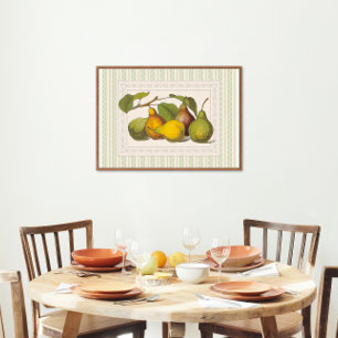 Pretty Victorian Illustratio of Pears Poster