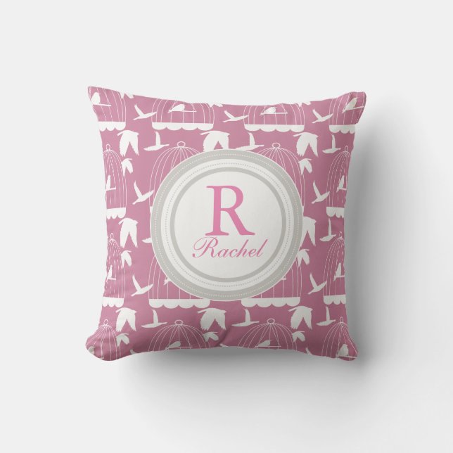 Pretty Victorian Style  Aviary Birdcages Cushion (Front)