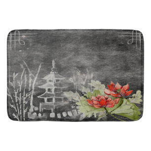 Pretty vintage  Asian  Bathroom mat