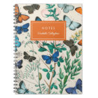 Pretty Vintage Butterflies Blue Orange Name