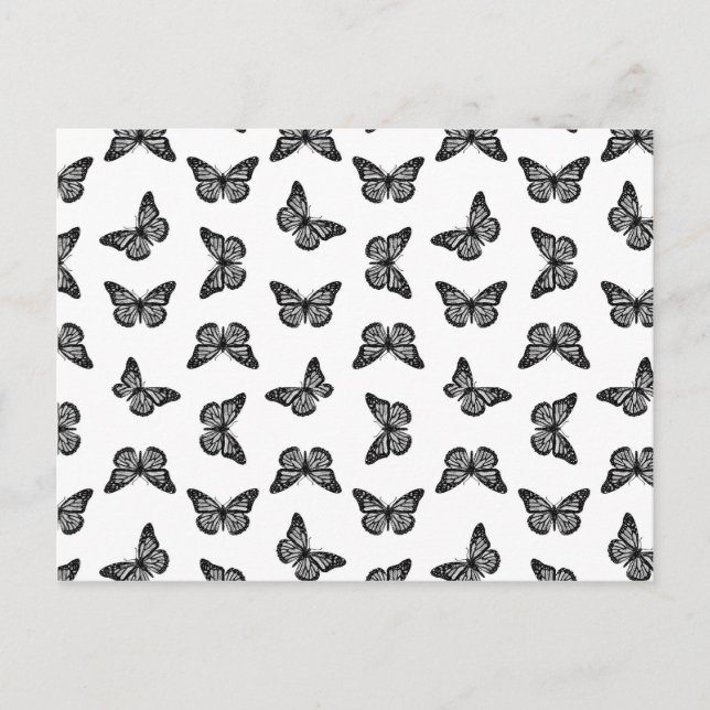 Pretty Vintage Butterflies Postcard (Front)