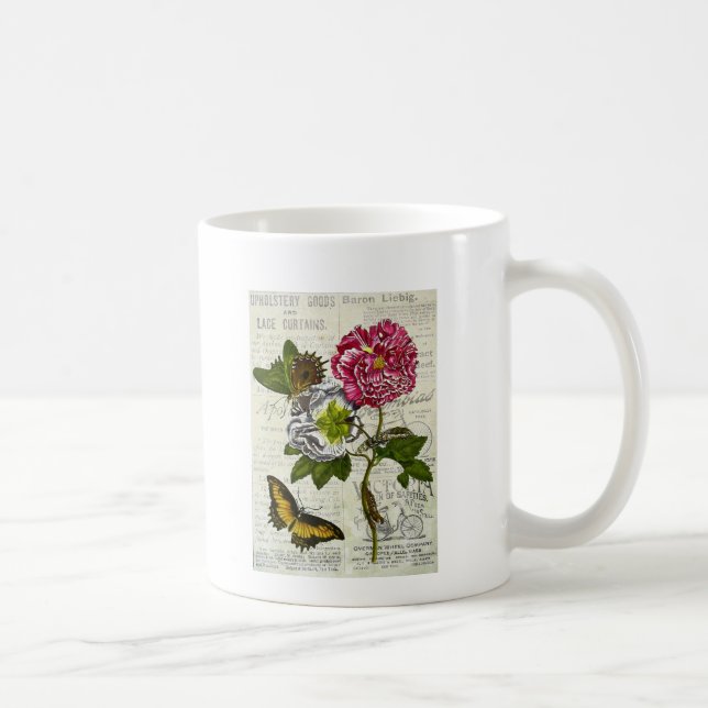 Pretty Vintage Collage Coffee Mug (Right)