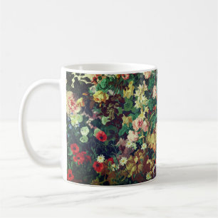 Pretty Vintage colourful flowers floral painting Coffee Mug