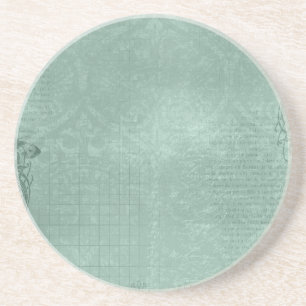 Pretty Vintage duckegg blue wallpaper style gifts Coaster