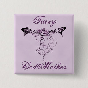 Pretty Vintage Fairy Decal 15 Cm Square Badge