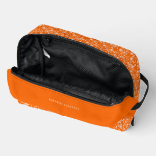 Pretty Vintage Floral Monogram   Orange Dopp Kit