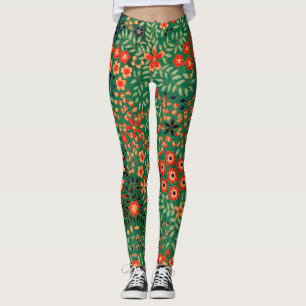 pretty Vintage Japanese floral pattern Leggings