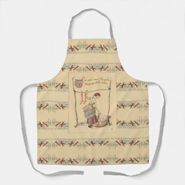 Pretty Vintage Lady Apron (Front)