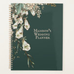 Pretty Vintage Name Personalised Wedding Planner<br><div class="desc">Pretty personalised wedding planner with simple.  Deep rich green colour. Add your name and customise this pretty wedding planner to be your own.</div>