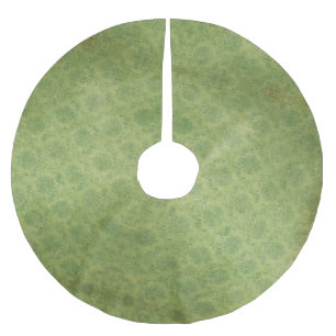 Pretty Vintage Retro Green Damask Pattern Brushed Polyester Tree Skirt