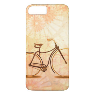 Pretty Vintage Sepia Bicycle Peach Floral iPhone 8 Plus/7 Plus Case