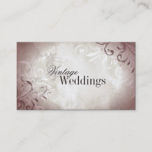 Pretty Vintage Swirl Wedding Planner Business Card