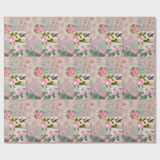 Pretty vintage wallpaper pink wrapping paper
