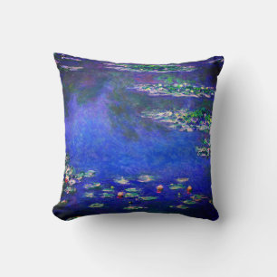Pretty Vintage Water Lilies by Claude Monet Cushion