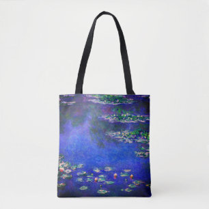Pretty Vintage Water Lilies by Claude Monet Tote Bag