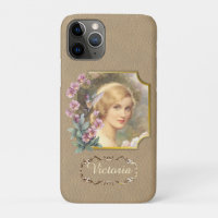 Pretty Vintage Woman Portrait Personalised