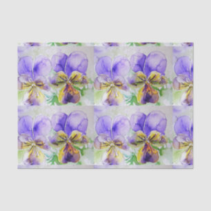 Pretty Viola Flower Floral Purple Pattern Violas Tissue Paper