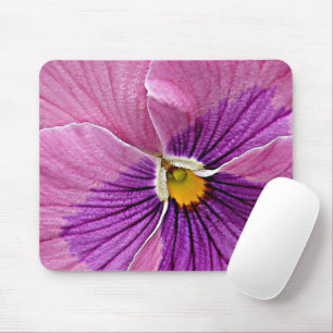 Pretty Violet Purple Pink Pansy Flower Design Mouse Mat