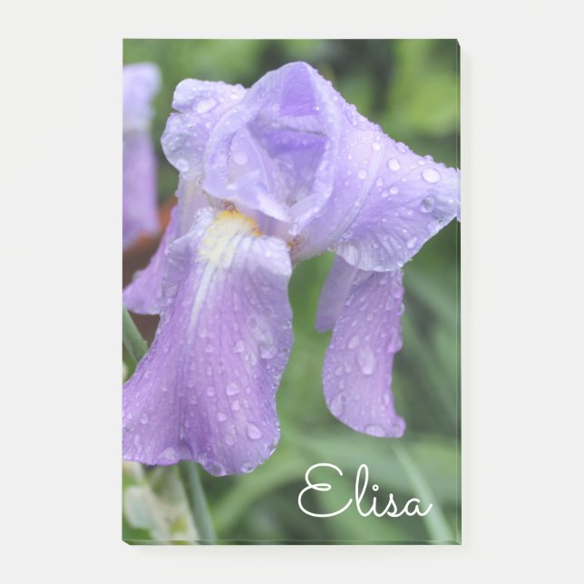 Pretty Violet Wet Iris. Post-it Notes (Front)