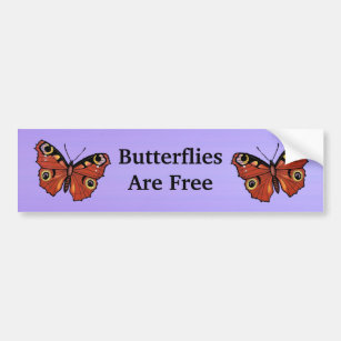Pretty Vivid Monarch Butterfly Purple Bumper Sticker
