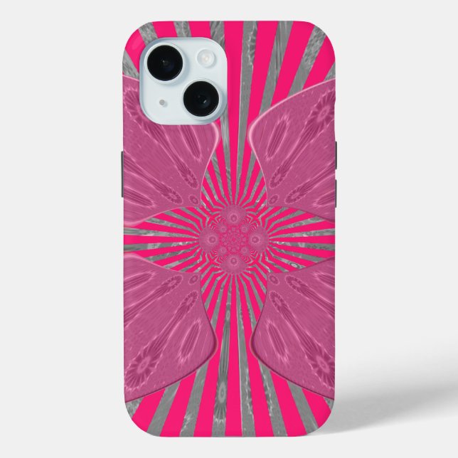 Pretty Vivid Pink Beautiful amazing edgy cool art Case-Mate iPhone Case (Back)
