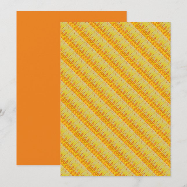 Pretty warm colours pale glowing lemon pink orange invitation (Front/Back)