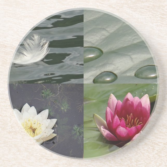 Pretty Water Lilies Coaster (Front)