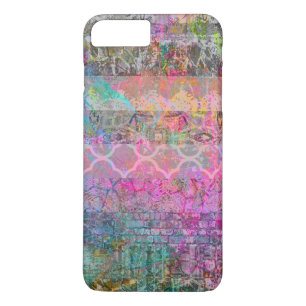 Pretty Watercolor Bohemian Abstract Grunge Striped iPhone 8 Plus/7 Plus Case