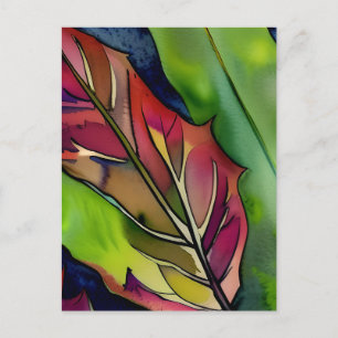 Pretty Watercolor Botanical  Postcard