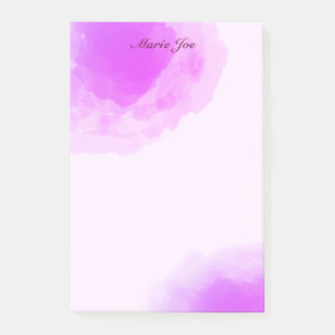 Pretty Watercolor Brush Stroke  Splatter Purple Post-it Notes