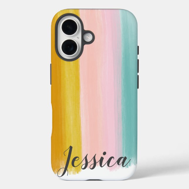 Pretty Watercolor Brush Strokes Design Case-Mate iPhone Case (Back)