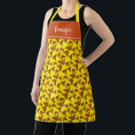 Pretty watercolor butterflies monogram name apron<br><div class="desc">Pretty watercolor butterflies monogram name pink yellow Apron.
Add your own name to personalise and create a very original apron.</div>
