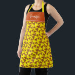 Pretty watercolor butterflies monogram name apron<br><div class="desc">Pretty watercolor butterflies monogram name pink yellow Apron.
Add your own name to personalise and create a very original apron.</div>
