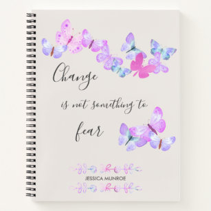 Pretty Watercolor Butterflies Personalised Notebook