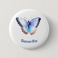 Pretty Watercolor Butterfly with Name