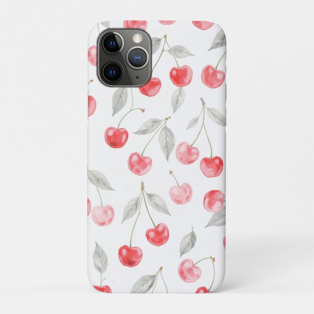 Pretty Watercolor cherry fruit Pattern Case-Mate iPhone Case (Back)