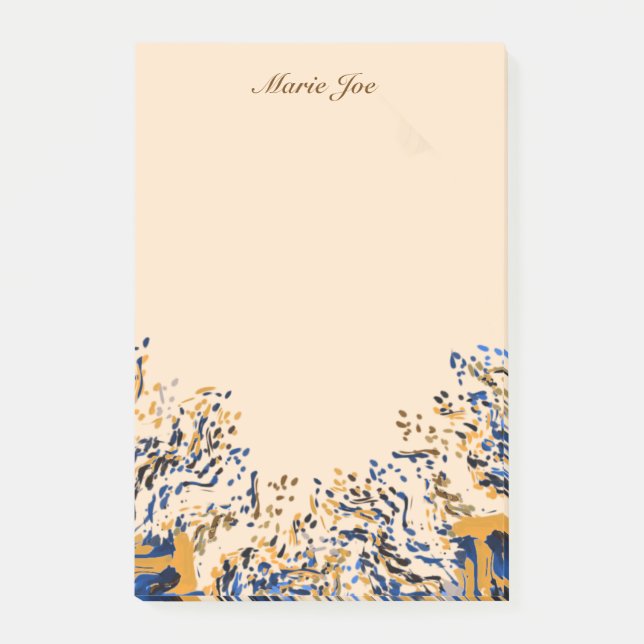 Pretty Watercolor Confetti Splatter Boarder Post-it Notes (Front)