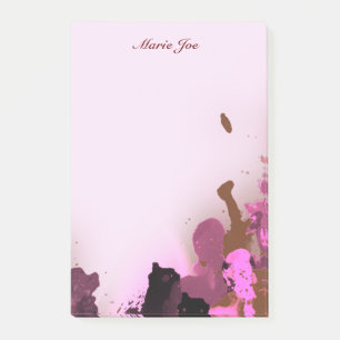 Pretty Watercolor Confetti Splatter Boarder Post-it Notes
