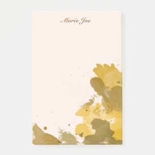 Pretty Watercolor Confetti Splatter Canvas Post-it Notes