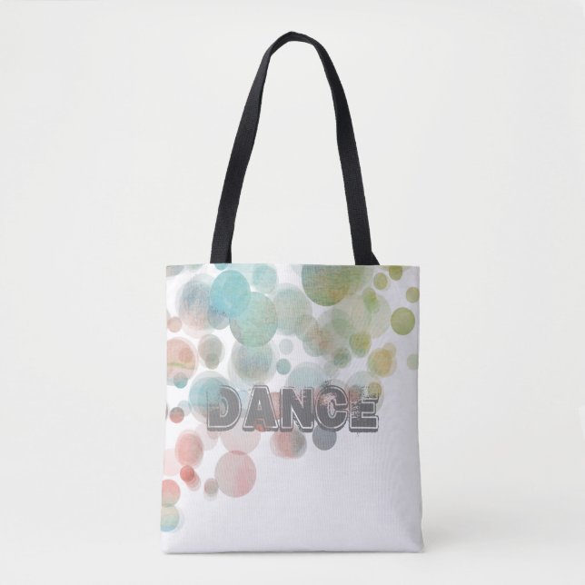 pretty watercolor dance tote bag abstract (Front)