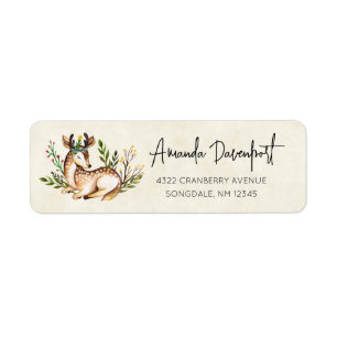 Pretty Watercolor Deer Laying Down Boho