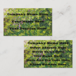 Pretty Watercolor Floral Bush Graphic Art Painting Business Card