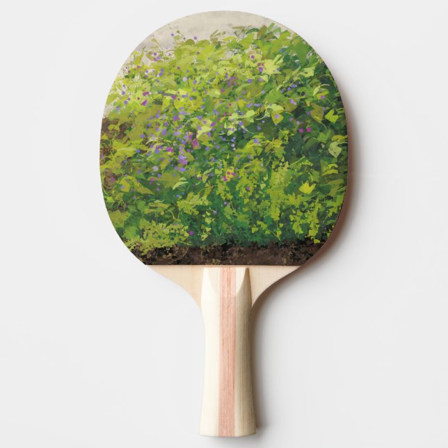 Pretty Watercolor Floral Bush Graphic Art Painting Ping Pong Paddle (Front)