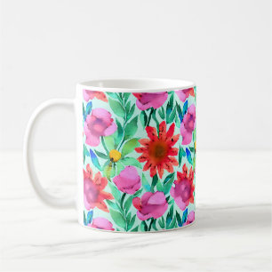 Pretty Watercolor Floral  Coffee Mug